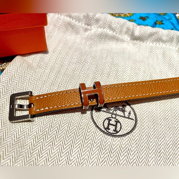 Authentic Hermes H Gold Color Belt - Picture 2 of 5